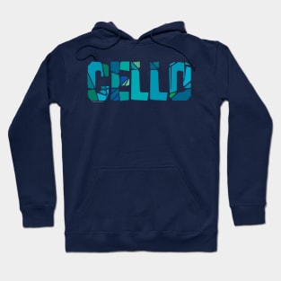 Cracked Cello Text Hoodie